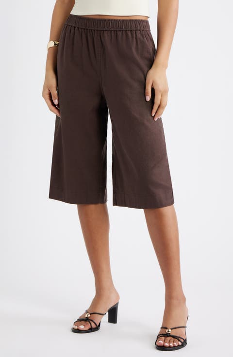 Linen Blend Culottes