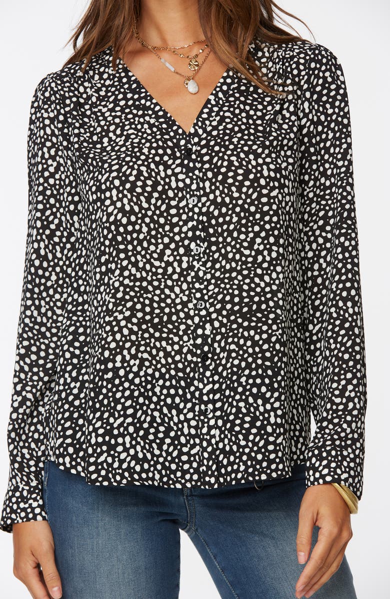 NYDJ Smock Detail Long Sleeve Top, Alternate, color, 