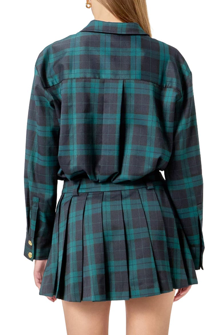 Oversize Plaid Shacket, Alternate, color, NAVY/GREEN