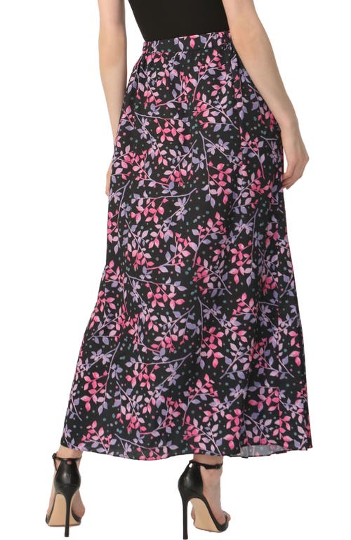 Kimi & Kai Print Box Pleat Maxi Skirt In Multi
