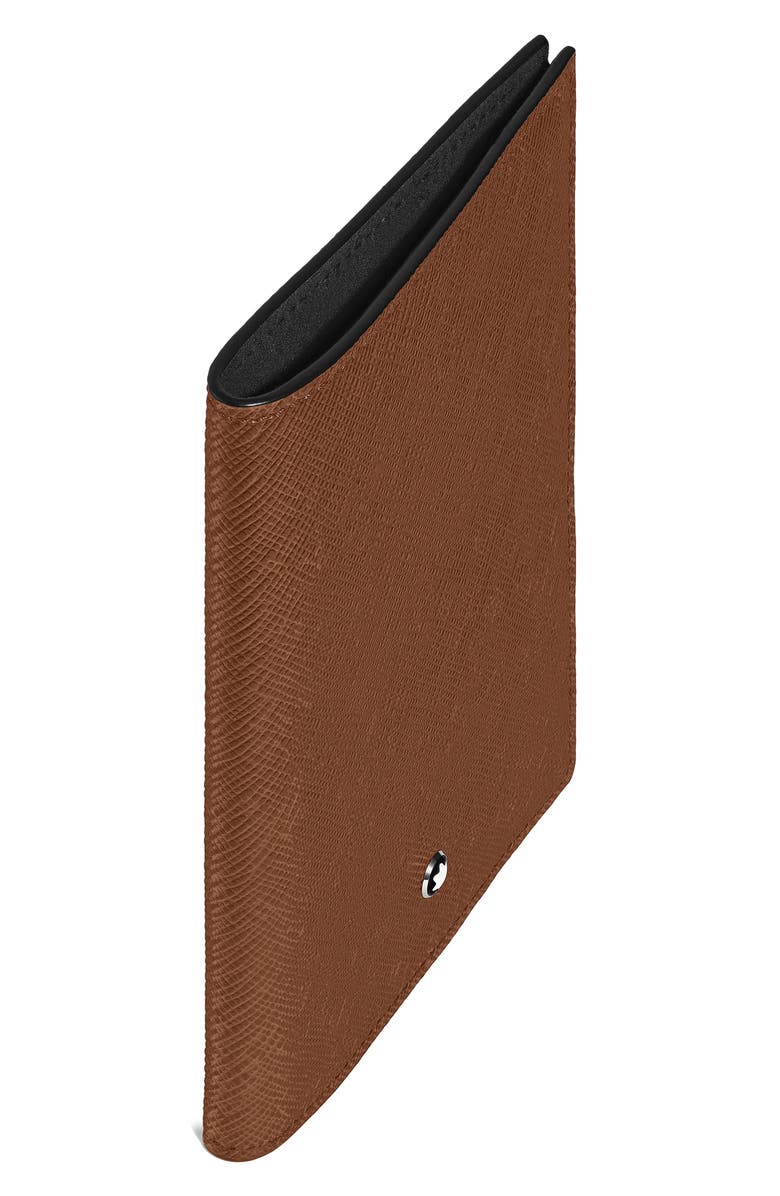 Montblanc Sartorial Leather Passport Case, Alternate, color, Fauve