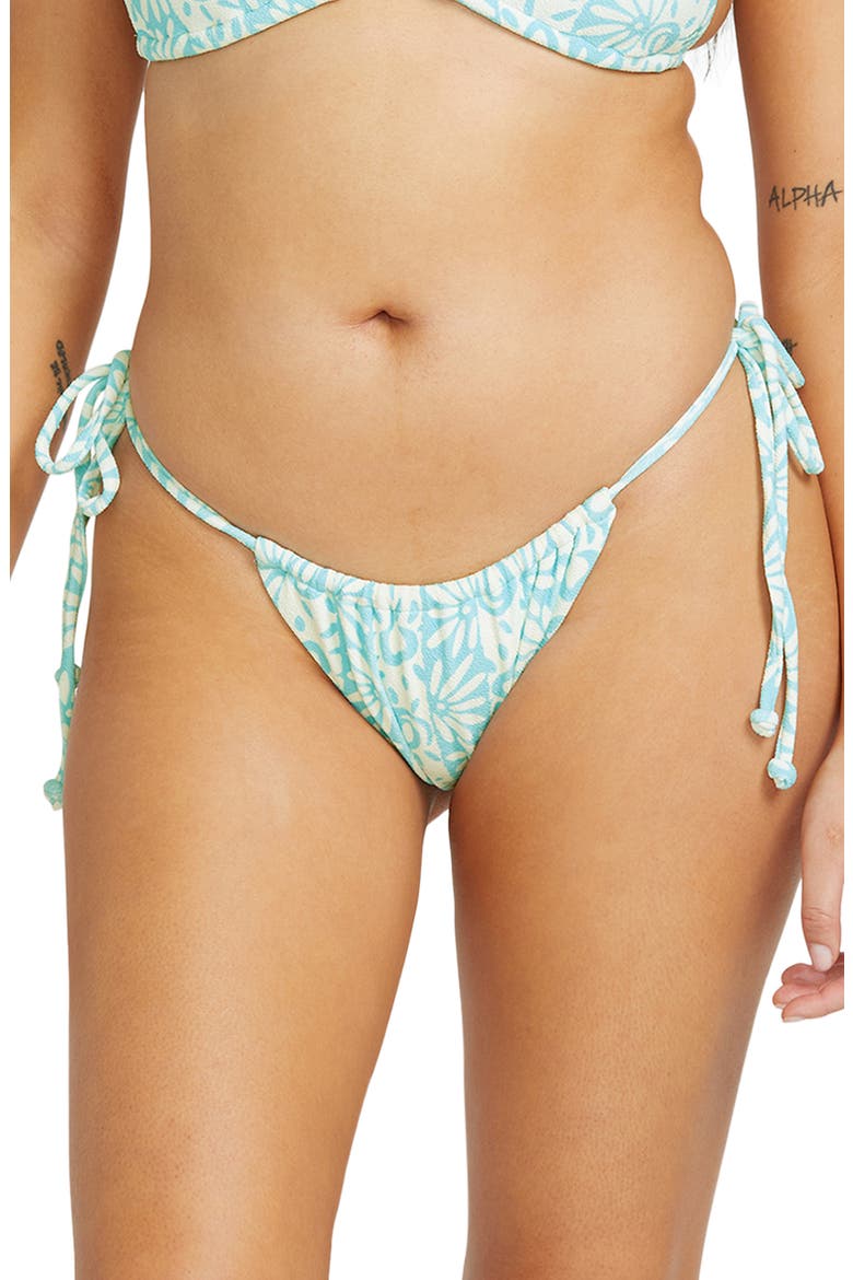 Happy Dance Bells Side Tie Bikini Bottoms, Main, color, SHADY SKY