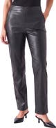 FIFTEEN TWENTY Laurel High Waist Faux Leather Straight Leg Pants