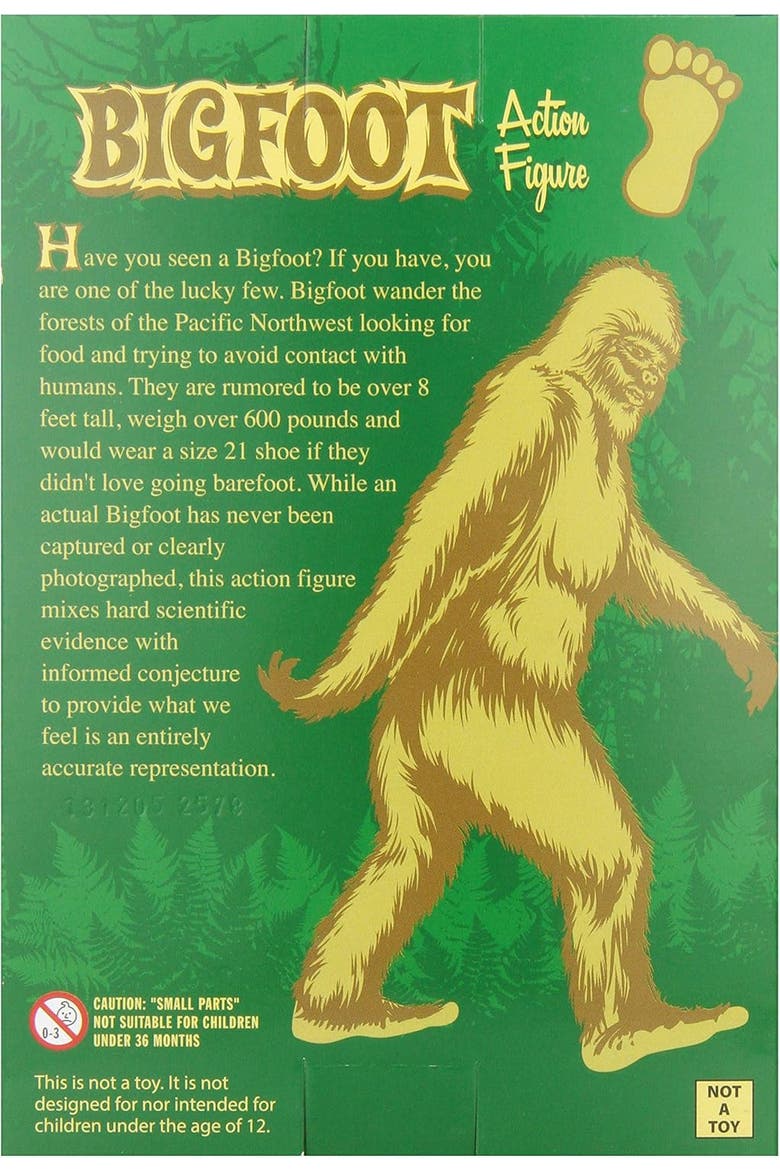 Archie Mcphee Bigfoot Action Figure, Alternate, color, Brown