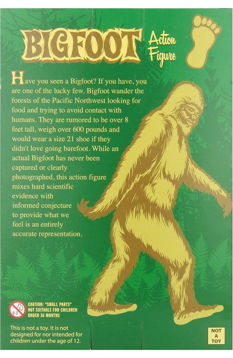 Accoutrements Archie Mcphee Bigfoot Action Figure, Alternate, color, Brown