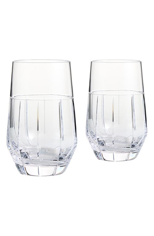 Wedgwood X Vera Wang Luxe Graphite Set Of 2 Crystal Highball Glasses In No Color