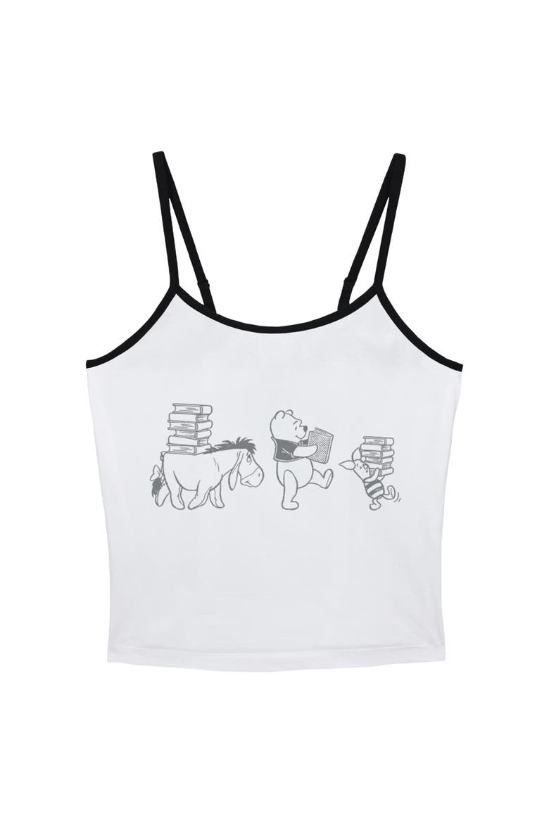 Junior's Friends Carrying Books Tank Top, Main, color, White