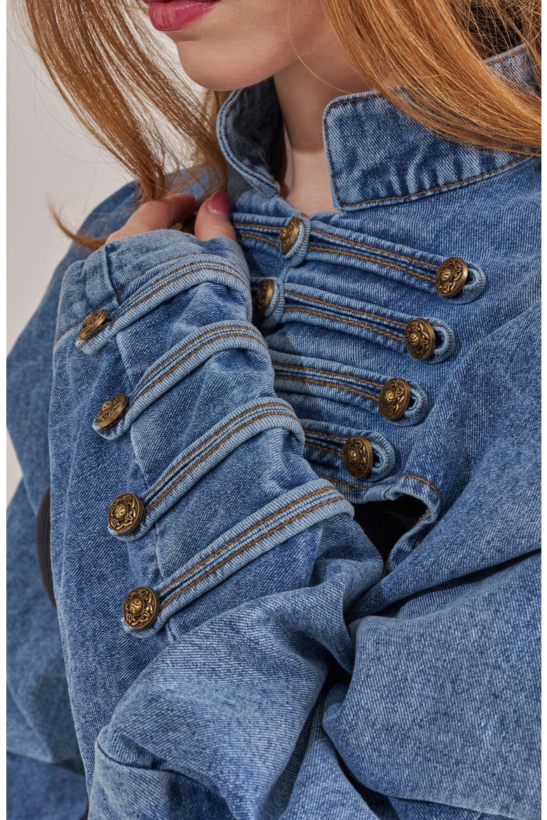 Merryn Cropped Jacket, Alternate, color, DENIM