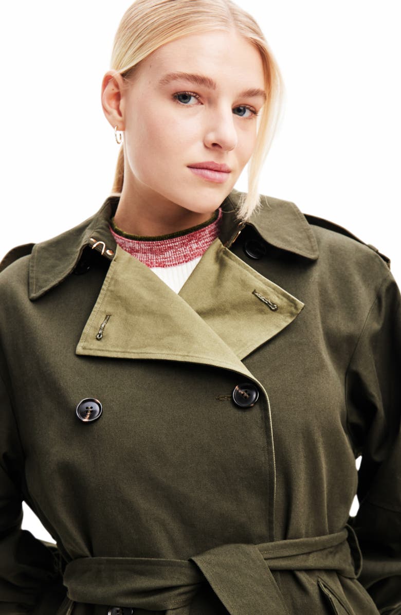 Desigual Trek Trench Coat, Alternate, color, 