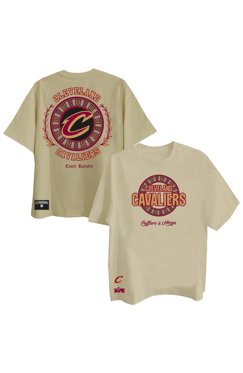 Two Hype Men's Two Hype Khaki Cleveland Cavaliers Worldwide Collection Premium T-Shirt, Alternate, color, Khaki