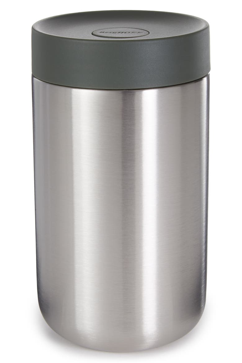 Nom 25-Ounce Food Container, Main, color, GREEN AND STEEL