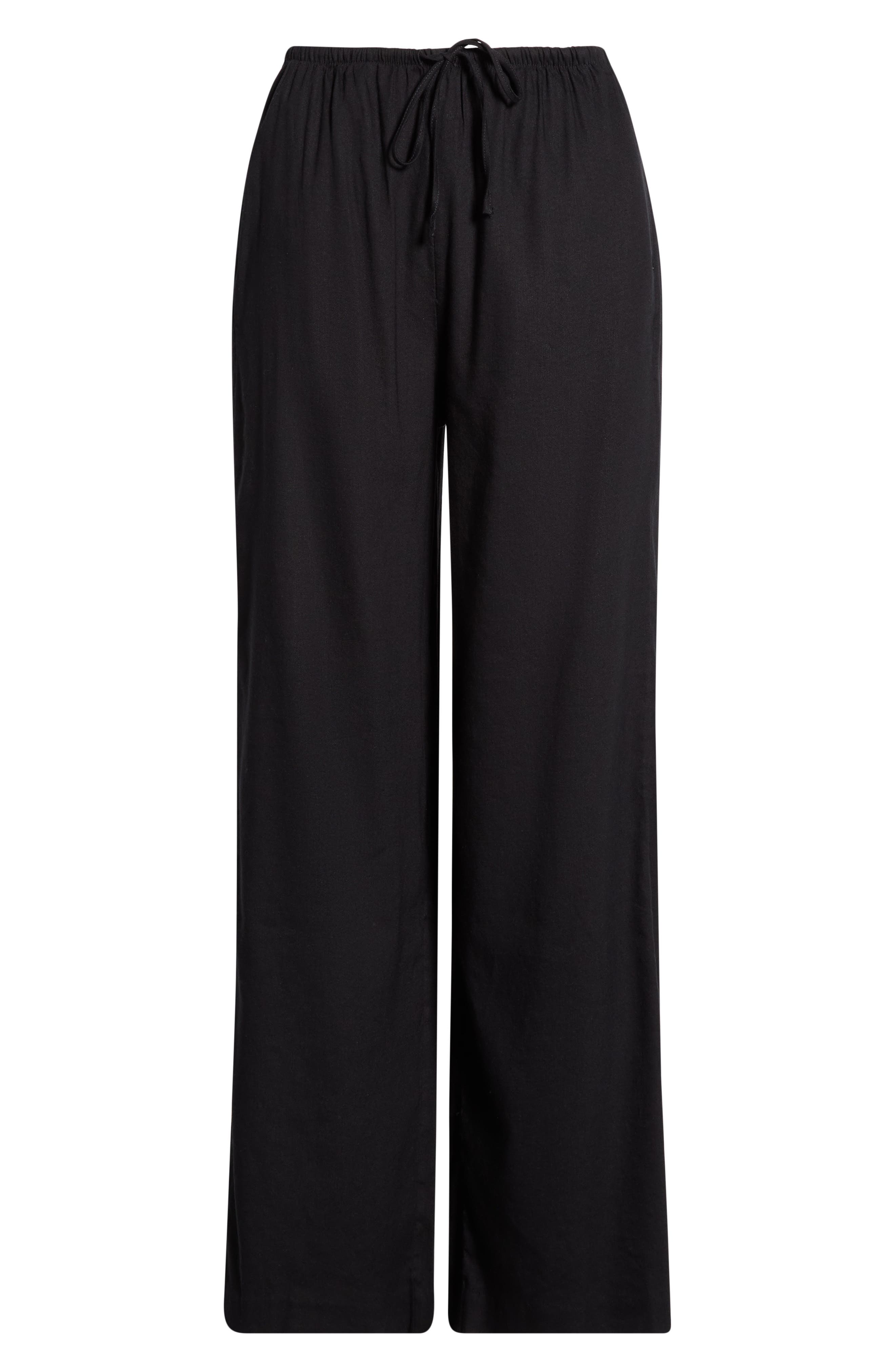 Женские Nordstrom Linen Blend Drawstring Pants — фото 6