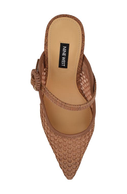 Shop Nine West Rondel Pointed Toe Pump In Dark Brown