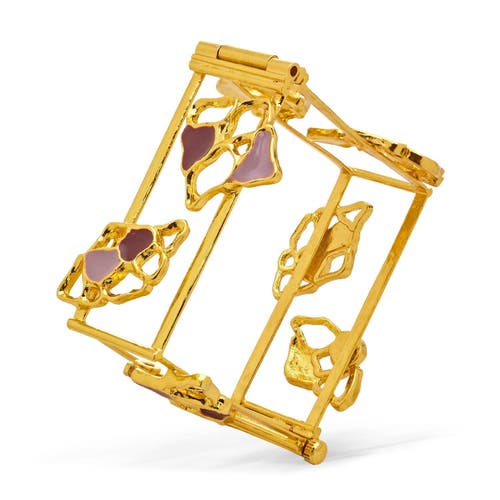 Dhwani Bhansal Miva Square Bracelet In Gold Plated