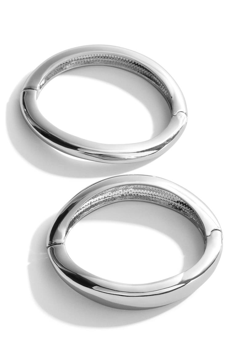 Priya Set of 2 Hinge Bangles, Alternate, color, SILVER