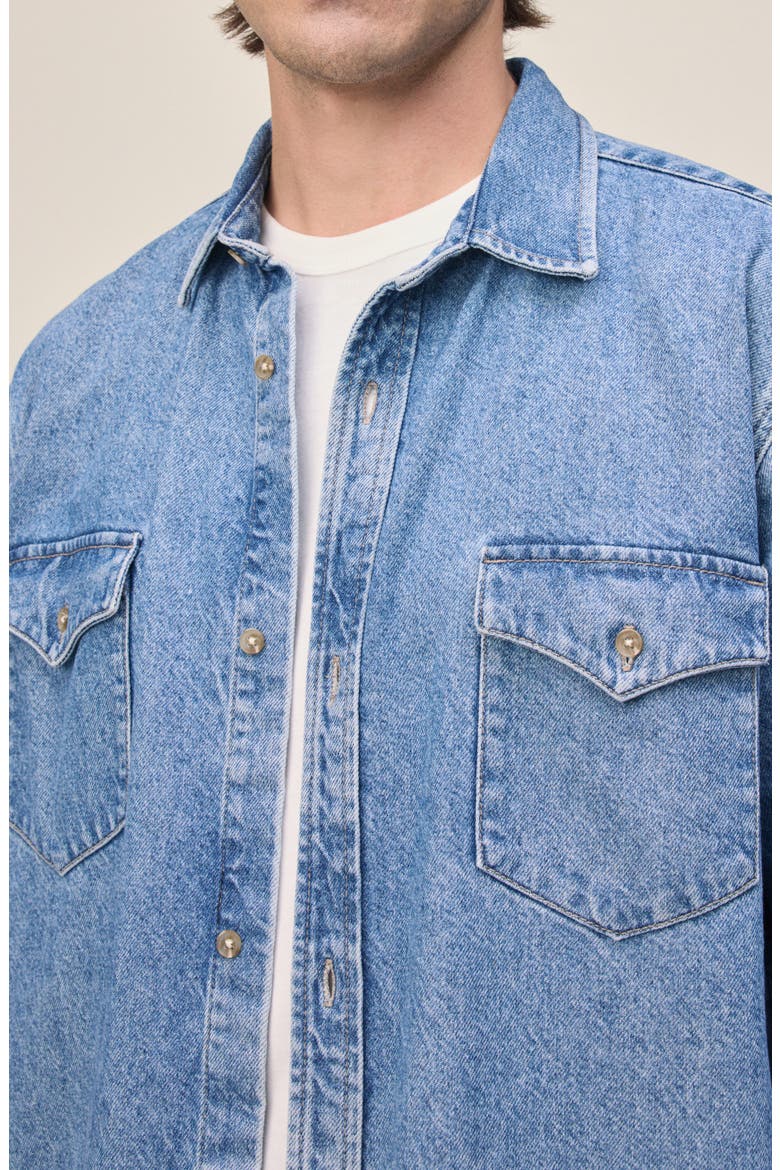 DET Denim Button-Up Shirt, Alternate, color, CLEO