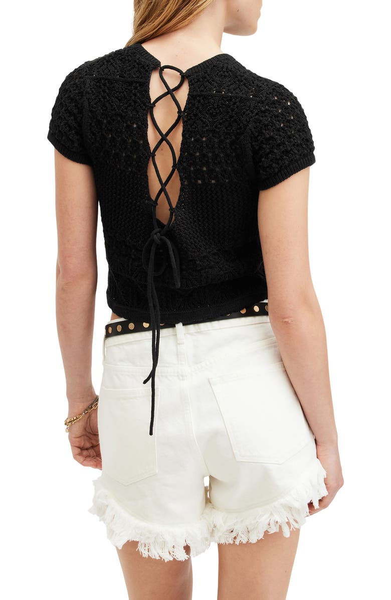 AllSaints Briar Open Stitch Sweater, Alternate, color,