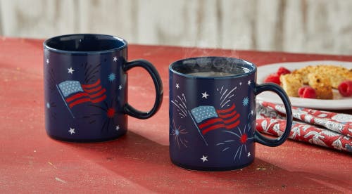Tag Fireworks Heat Changing Mug In Blue