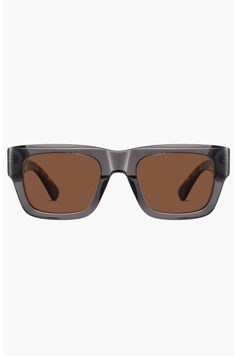 Square Tortoiseshell Sunglasses, Main, color, Toffee Patterned