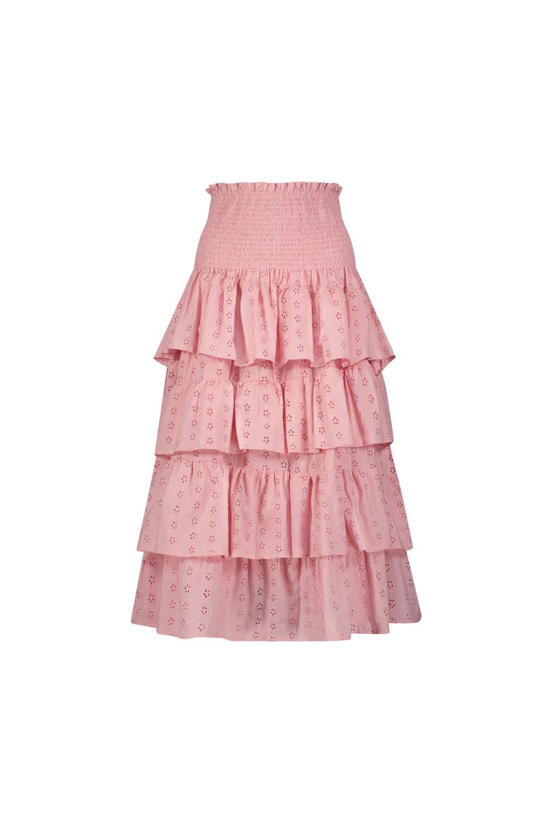Karmin Womens Ruffle Skirt, Main, color, Pink