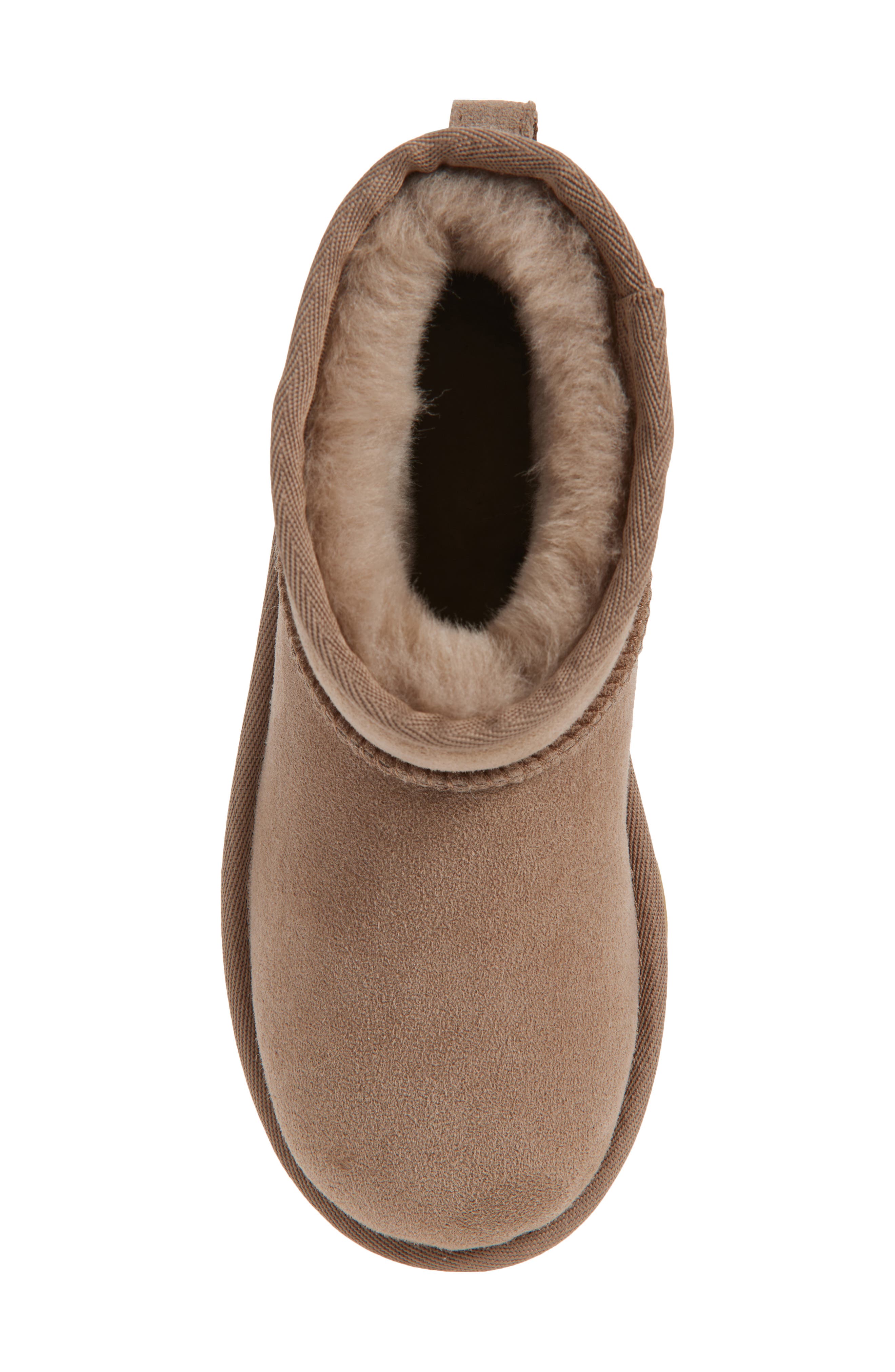 Kids' Classic Mini II Water Resistant Genuine Shearling Boot, Alternate, color, CARIBOU