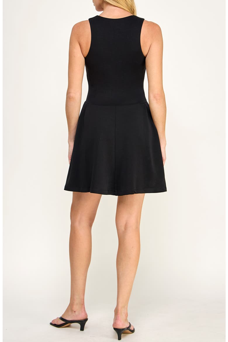 Fit & Flare Racerback Dress, Alternate, color, BLACK BEAUTY