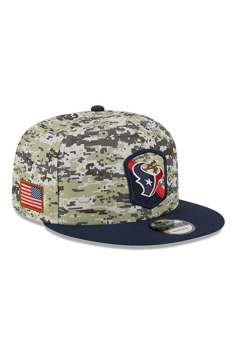New Era Men's New Era  Camo/Navy Houston Texans 2023 Salute To Service 9FIFTY Snapback Hat, Main, color, 