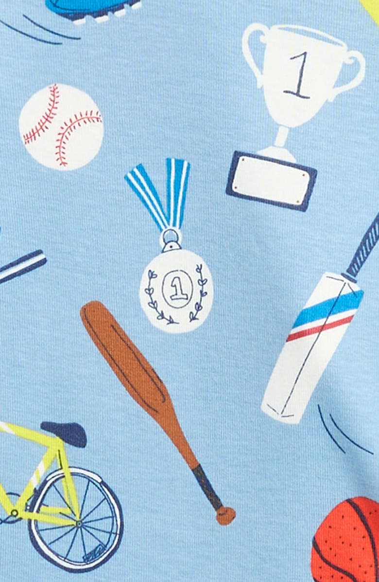 Mini Boden Kids' Sport Glow in the Dark Fitted Two-Piece Pajamas, Alternate, color, 