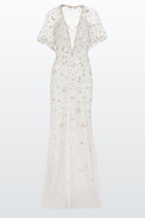 Jenny Packham Luna Gown In Gray
