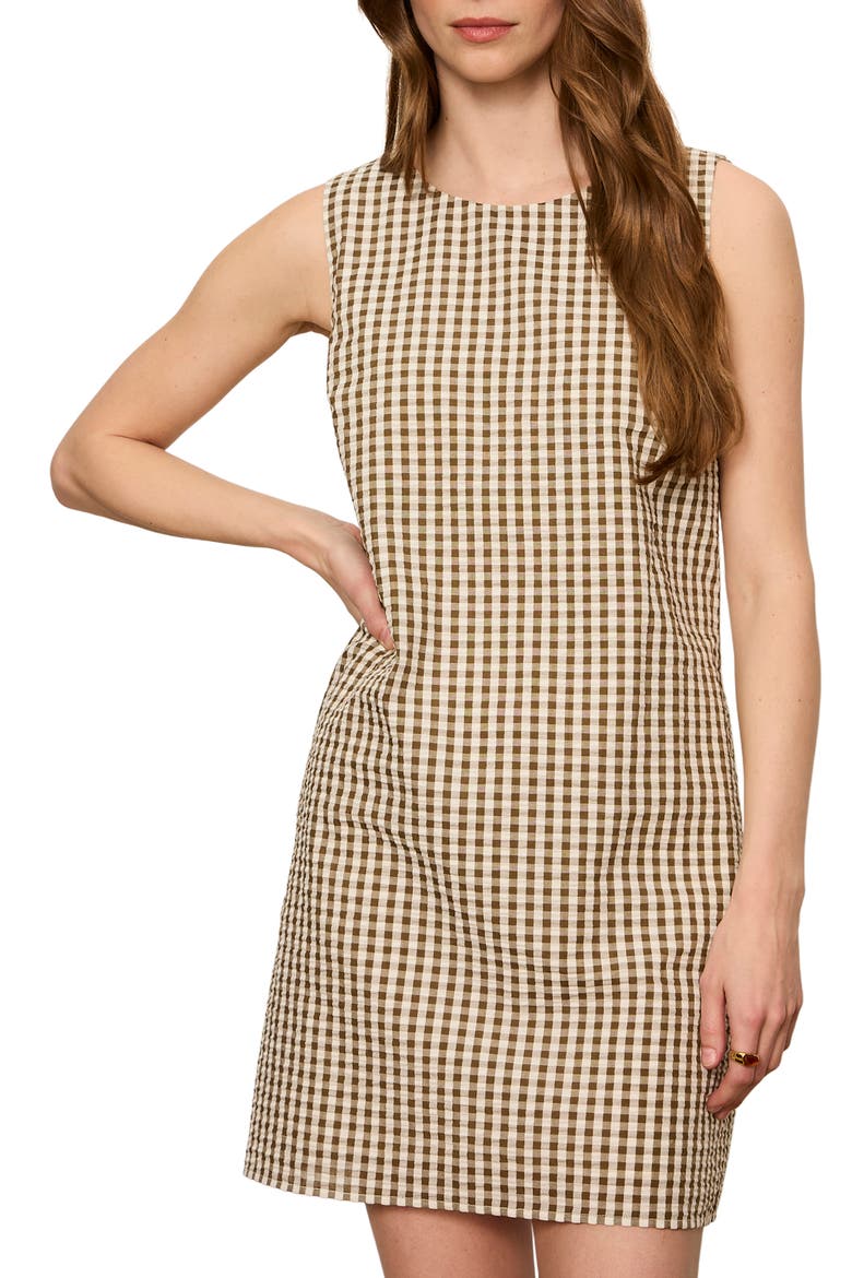 Way to Be Gingham Shift Dress, Alternate, color, TIMBER GREEN/ COLLAGEN GINGHAM