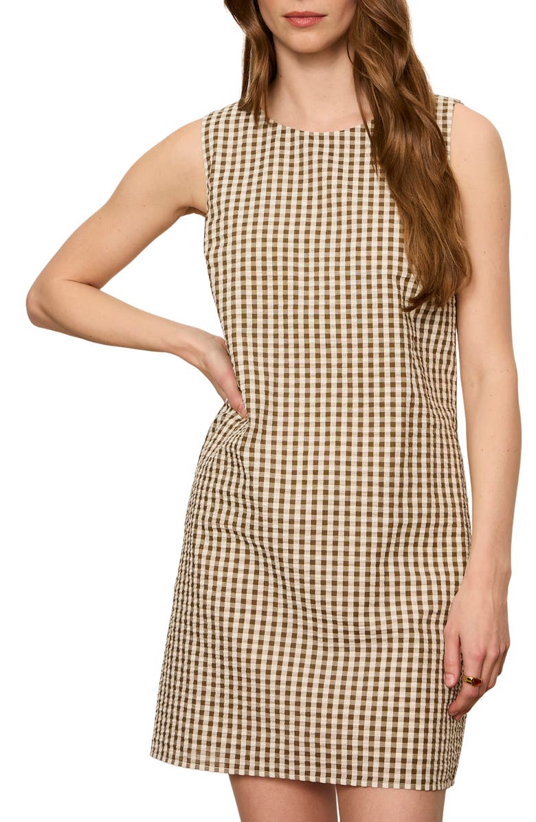 Sanctuary Way to Be Gingham Shift Dress, Alternate, color, Timber Green/ Collagen Gingham