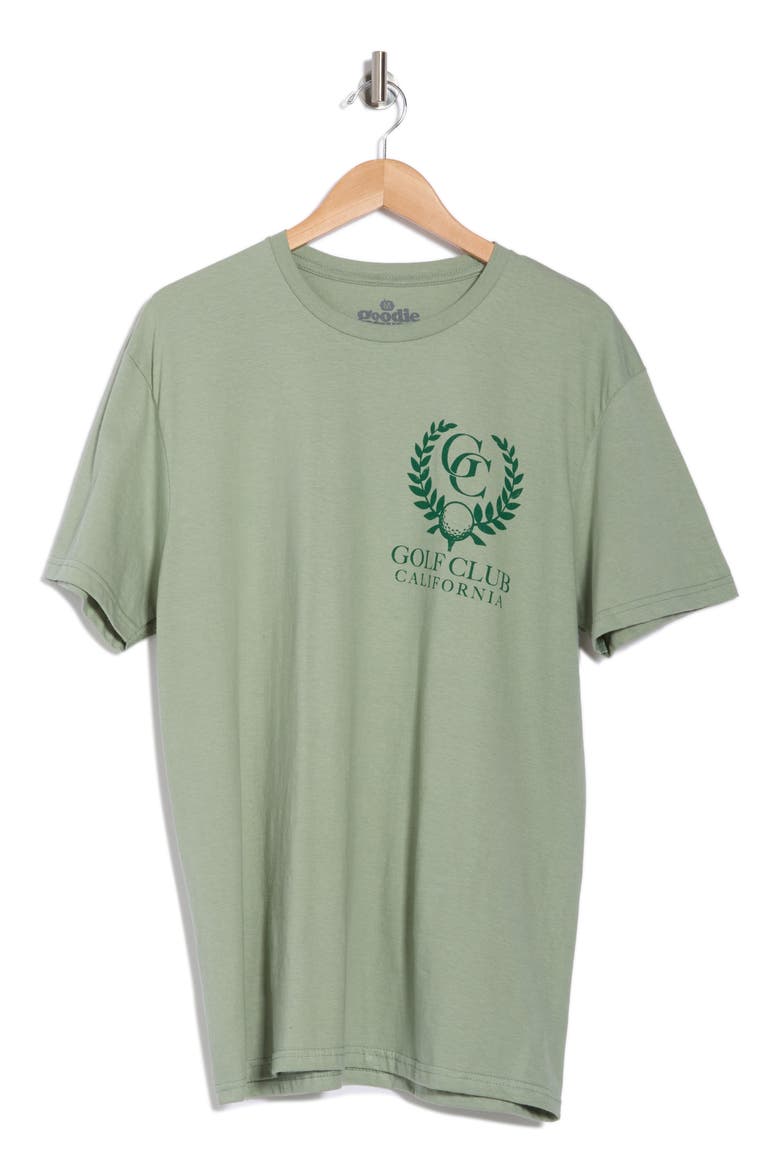 Golf Club Cotton Graphic T-Shirt, Alternate, color, SAGE