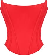 HOUSE OF CB Genevieve Strapless Satin Corset Top