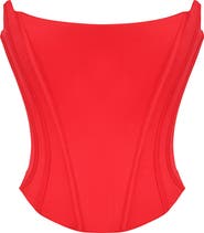 HOUSE OF CB Genevieve Strapless Satin Corset Top