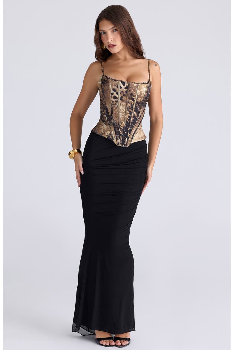 Cadie Leopard Corset Top, Alternate, color, LEOPARD