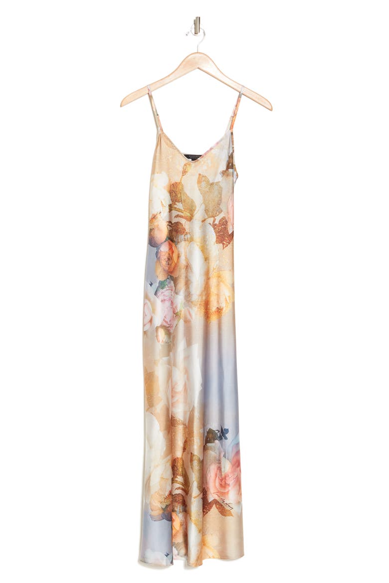 AllSaints Bryony Rosalia Satin Slipdress (Women)