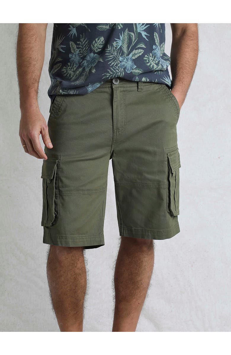 Weird Fish Rigney Cargo Shorts, Main, color, Dark Olive