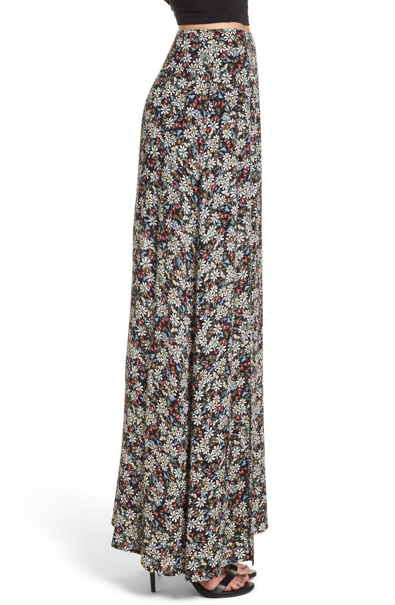 Lost + Wander Flora Slit Front Maxi Skirt, Alternate, color, 