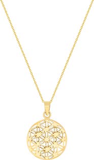 Bony Levy 14K Gold Floral Cutout Pendant Necklace