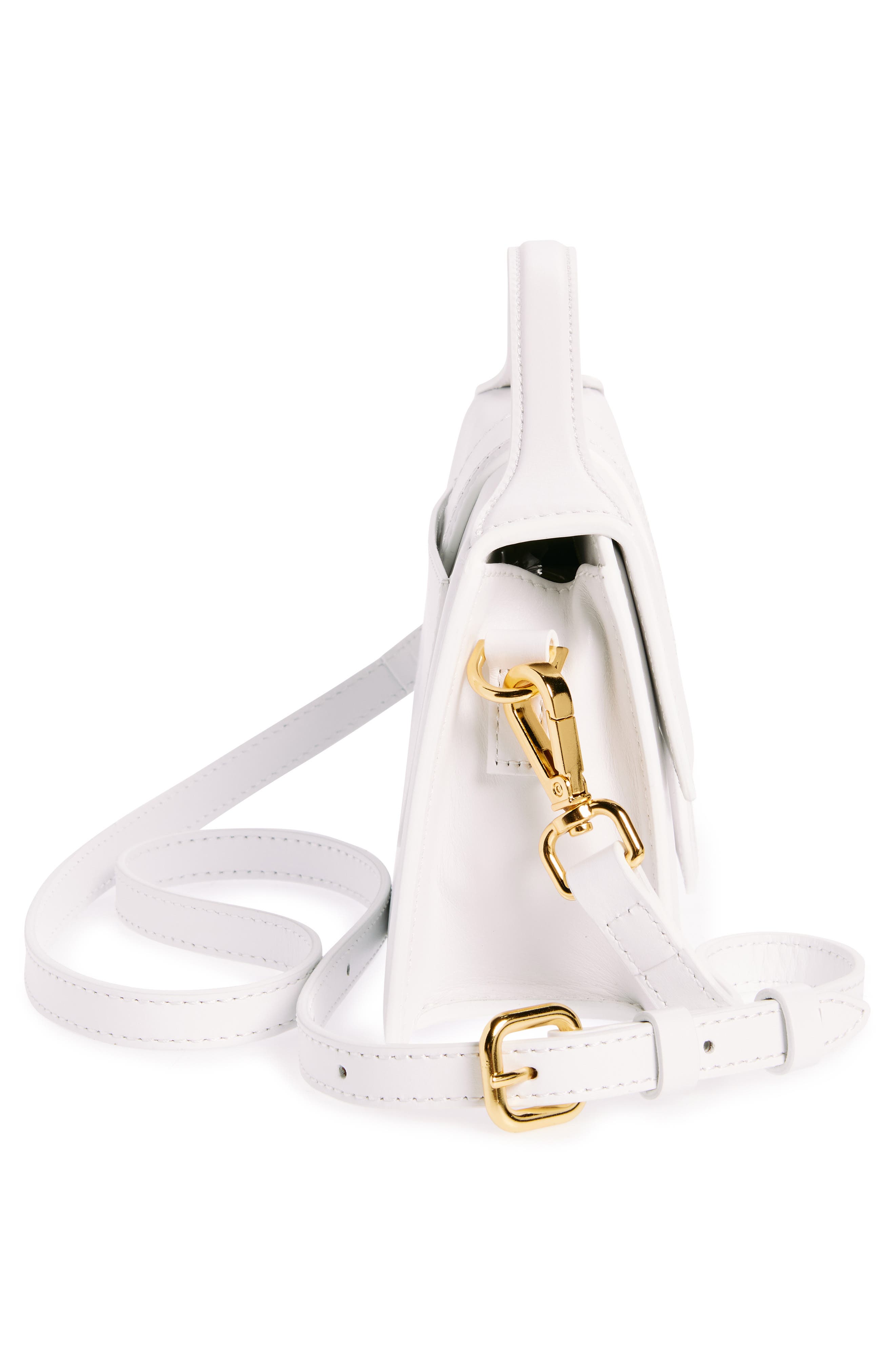 Jacquemus Le Bambino Grand Crossbody Satchel, Alternate, color, White