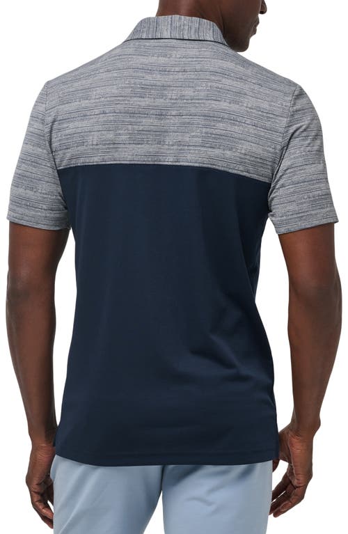 Travismathew Rocky Beach Colorblock Polo In Heather Medium Grey