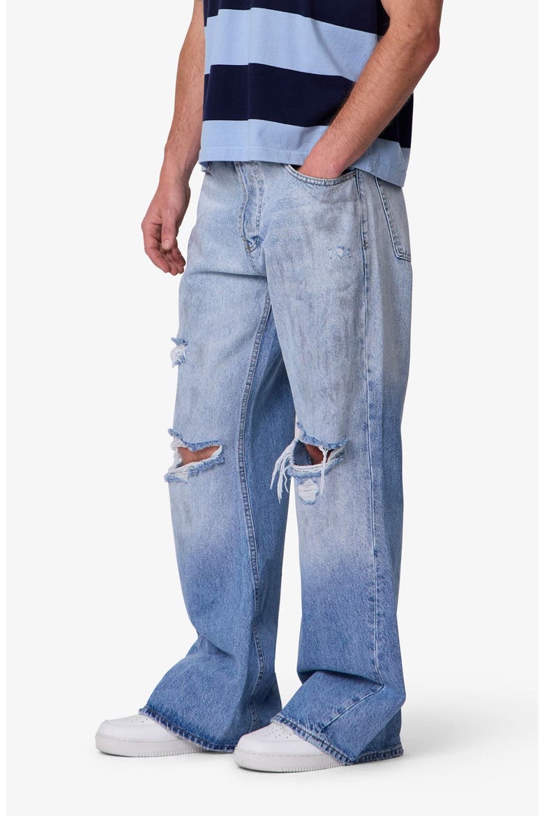 Painter Ripped Flare Leg Jeans, Alternate, color, BLUE