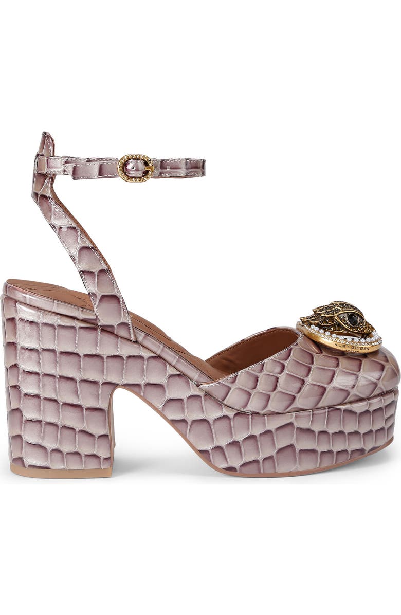 Kurt Geiger London Chelsea Ankle Strap Platform Pump, Main, color, Medium Grey