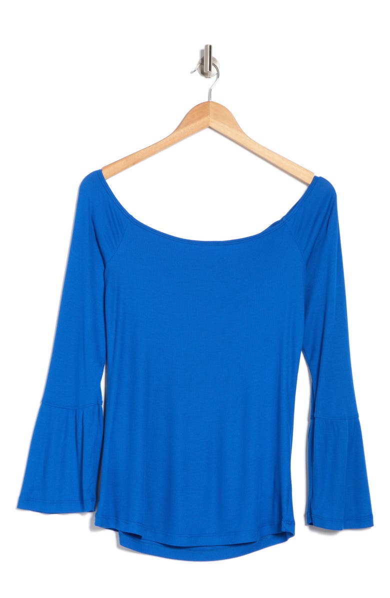 Tart Raina Off the Shoulder Bell Sleeve Top, Alternate, color, Turkish Sea