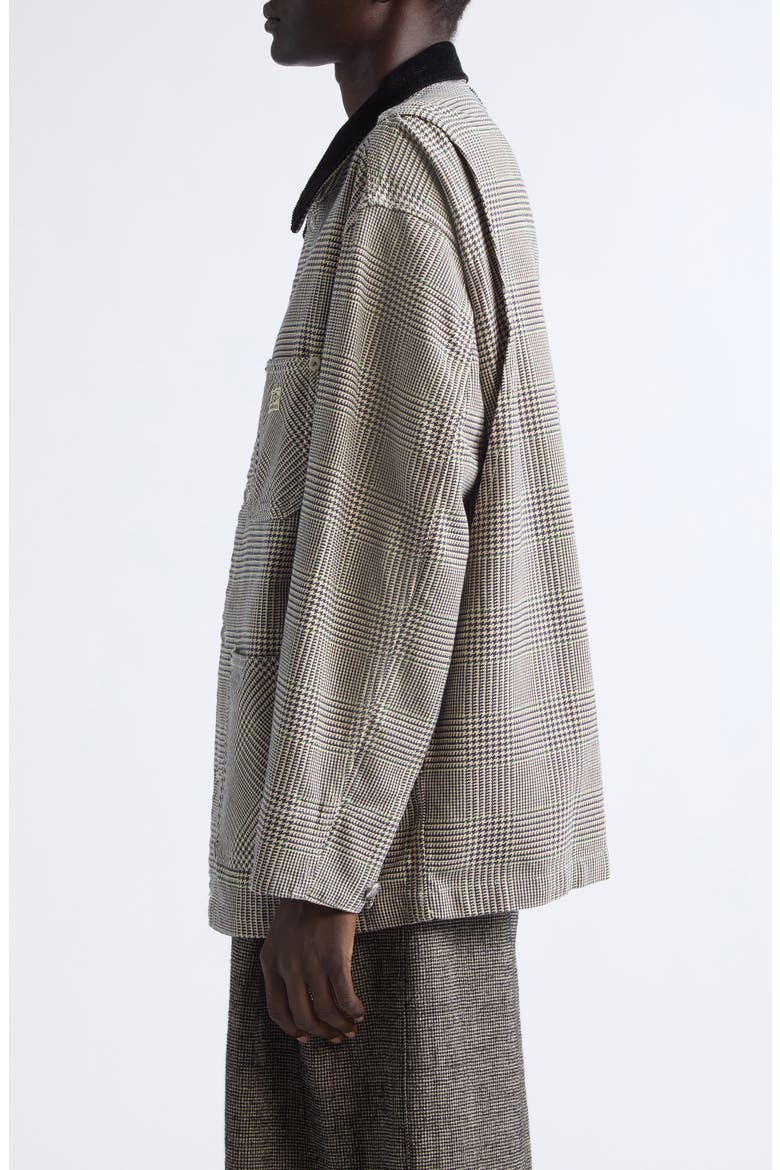 Glen Plaid Relaxed Fit Chore Jacket, Alternate, color, PRINCE OF WALES GREY CHECK