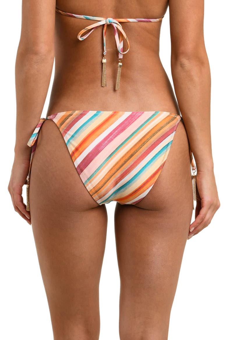 Britt Watercolor Ring Side Tie Bikini Bottoms, Alternate, color, PINK MULTI