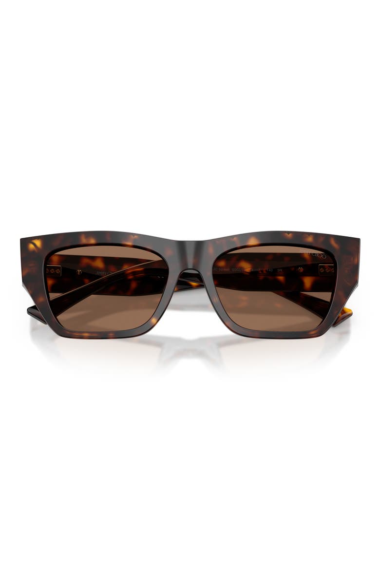 54mm Cat Eye Sunglasses, Alternate, color, HAVANA/ DARK BROWN