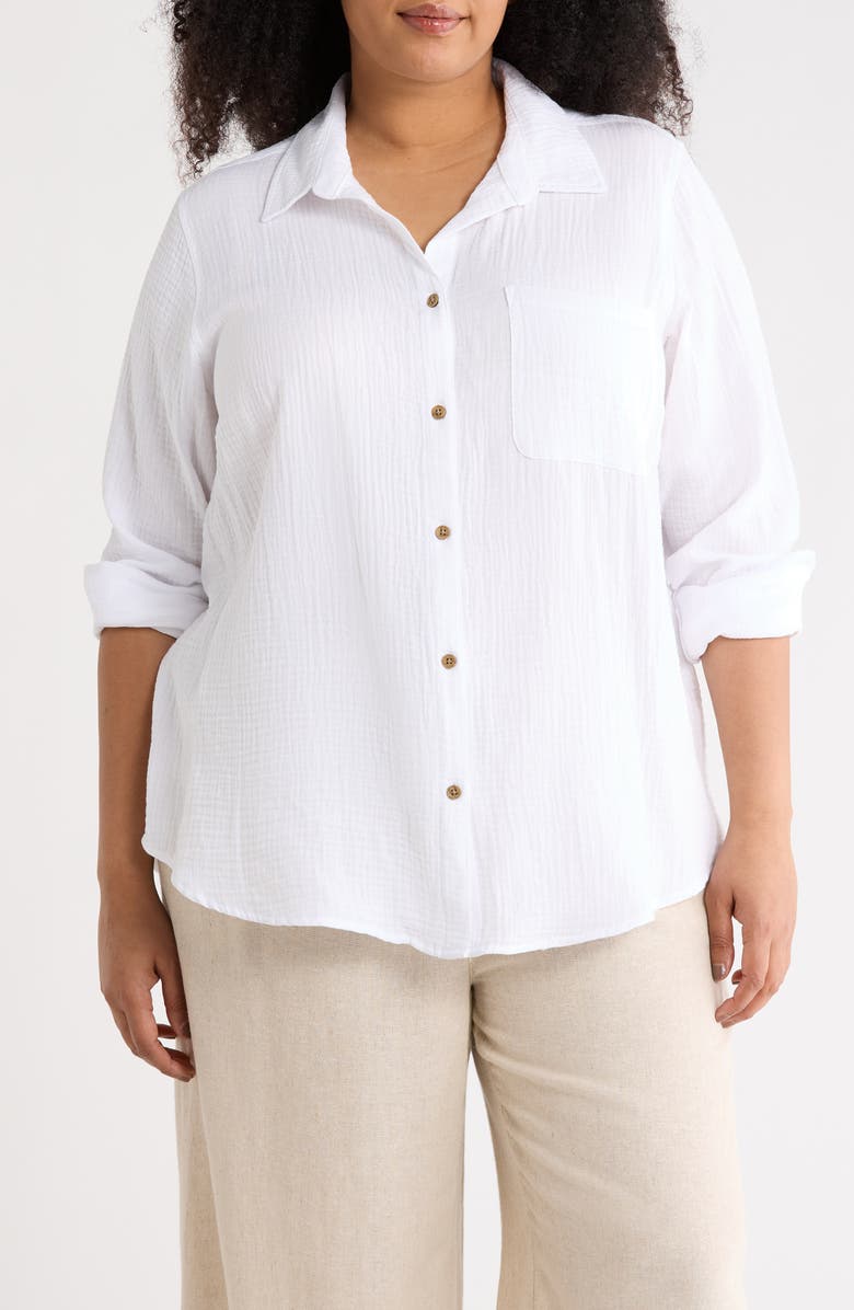 beachlunchlounge Amada Shirt, Main, color, White