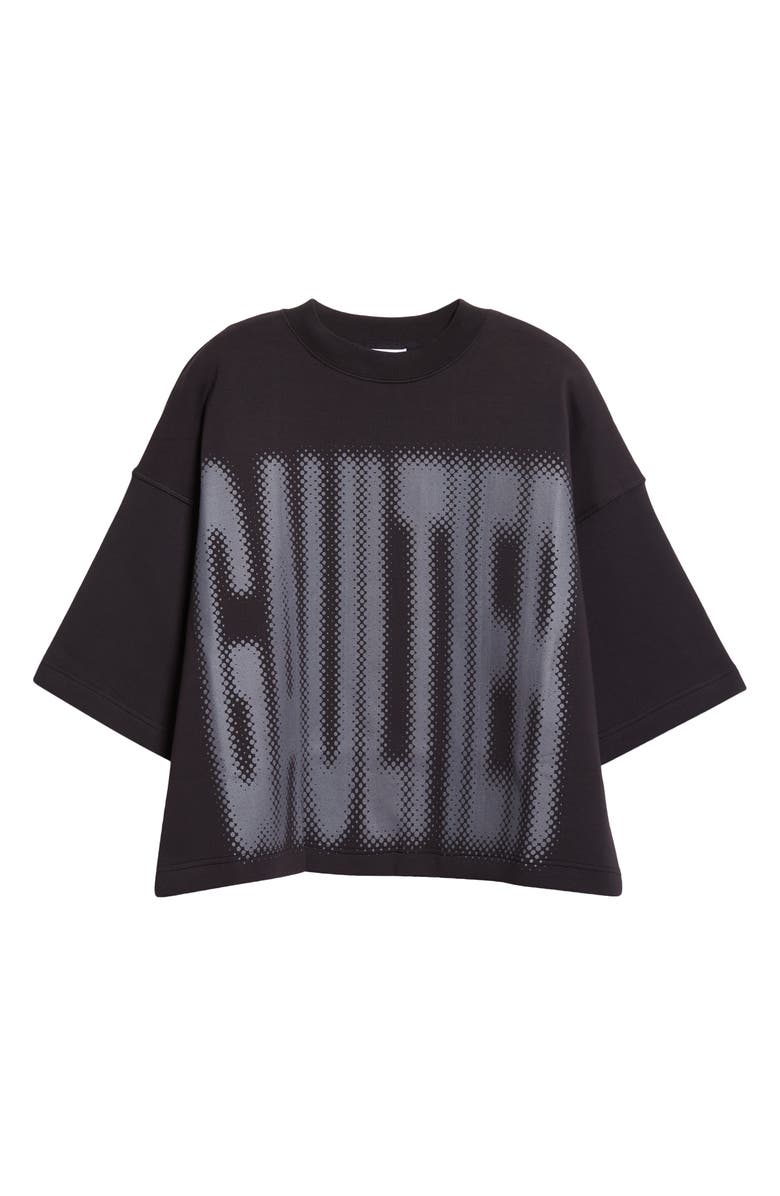 Jean Paul Gaultier Boxy Logo Crop Graphic T-Shirt, Alternate, color, Black/ Dark Grey