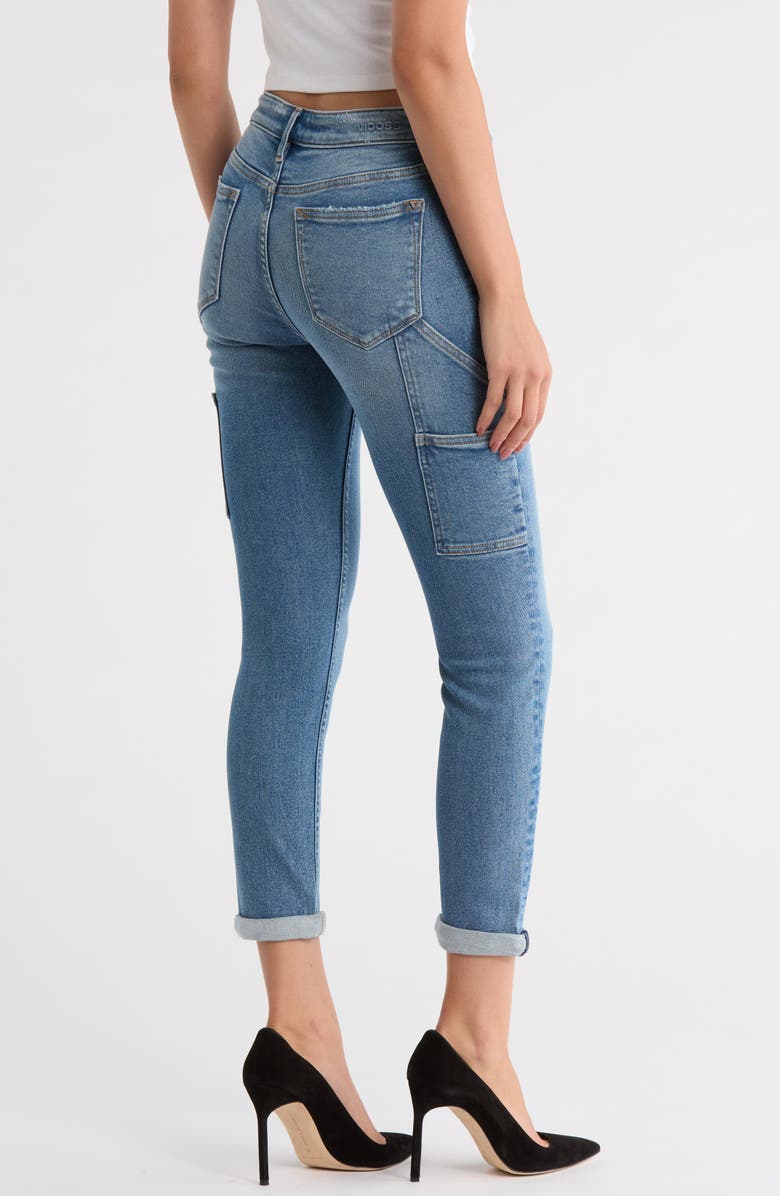 Vigoss Thompson Tomboy Cuffed Carpenter Skinny Jeans, Alternate, color, Medium Wash